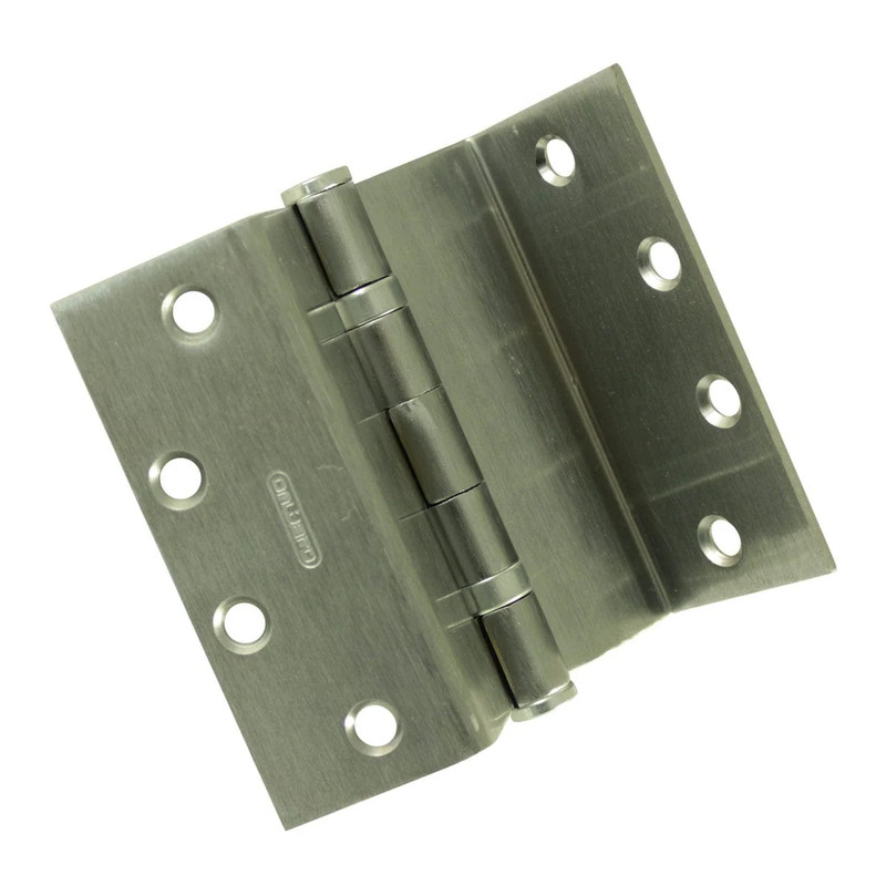 Ball Bearing Wrap-Around Swing Clear Hinge - Size:4-1/2" - Features:Opens on Right - Finish:Brushed Chrome